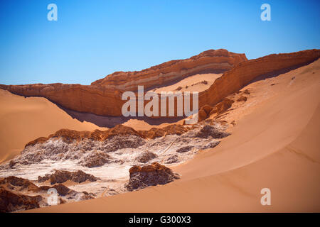 Amphitheater ist schön geologische Formation des Tal des Mondes in der Atacamawüste, Chile Stockfoto