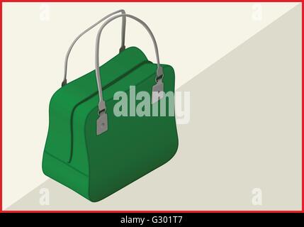 isometrische flache Tasche Vektor 3d Stock Vektor