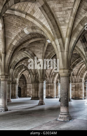 Die majestätischen Klöster an der Universität von Glasgow in Schottland. Stockfoto