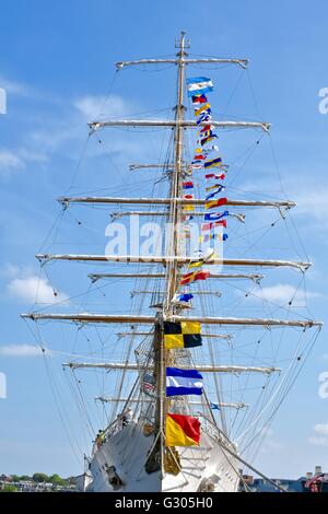 Ein schönes Schiff geparkt in Baltimore inner harbor Stockfoto