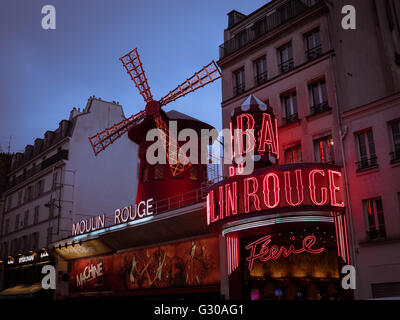 Moulin Rouge, Montmartre, Paris, Frankreich, Europa Stockfoto