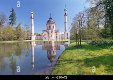 Moschee im Schlossgarten, Schloss Schwetzingen Schloss, Schwetzingen, Baden-Württemberg, Deutschland, Europa Stockfoto