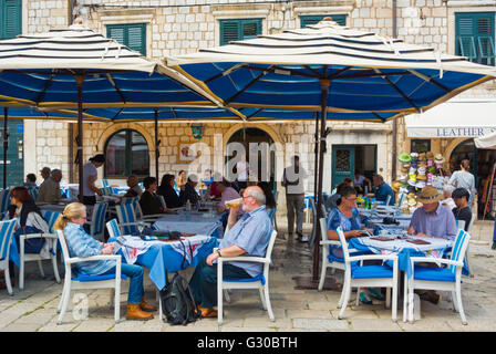 Restaurant Kamenice, Gunduliceva Poljana, Market square, Grad, der alten Stadt, Dubrovnik, Dalmatien, Kroatien Stockfoto