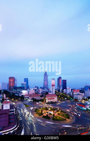 Ben Thanh Market-Bereich und Bitexco Financial Tower, Ho-Chi-Minh-Stadt (Saigon), Vietnam, Indochina, Südostasien, Asien Stockfoto