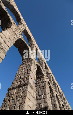 Segovias antiken Roman Aqueduct, UNESCO-Weltkulturerbe, Segovia, Castilla y Leon, Spanien, Europa Stockfoto