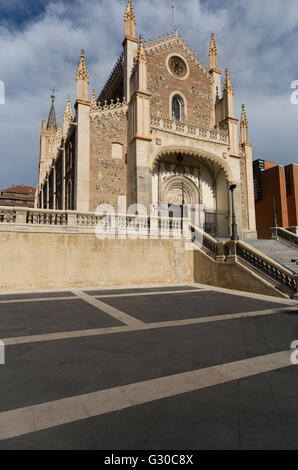 Hl. Hieronymus Kirche außen römisch-katholische Kirche aus dem frühen 16. Jahrhundert in Madrid, Spanien (San Jerónimo el real) Stockfoto