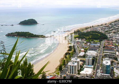 Blick vom Mount Maunganui Stockfoto