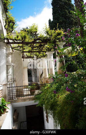 Garten der Villa San Michele in Anacapri auf der Insel Capri. Es wurde von schwedischen Schriftsteller Axel Munthe, dessen Buch ist die Geschichte von San Michele gebaut Stockfoto