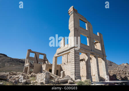 Ruinen in Rhyolite Stockfoto