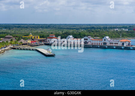 Cruise Ship Pier und Besucher Center Cozumel.  Cozumel, Mexiko Stockfoto