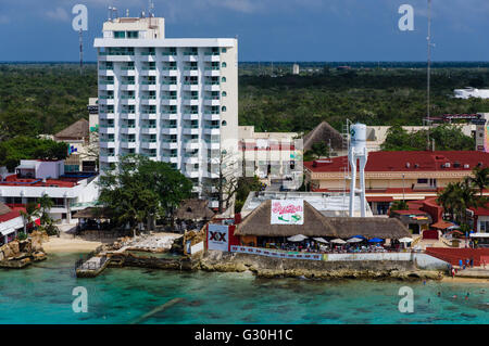 Senor Frog Bar am Strand von Cozumel. Cozumel, Mexiko Stockfoto