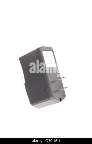 Amerikanische Adapter isoliert auf weiß Stockfoto