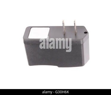 Amerikanische Adapter isoliert auf weiß Stockfoto