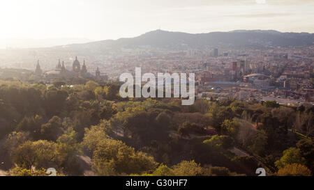 Barcelona Stadt verbunden Panoramablick Stockfoto