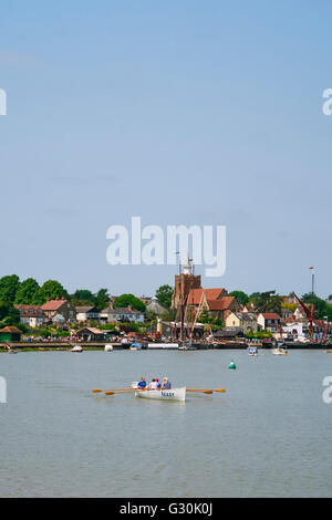 Maldon, Essex, Kai - Fluss Blackwater & Themse Lastkähne Stockfoto