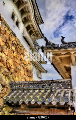 Details der Burg Himeji in Japan Stockfoto