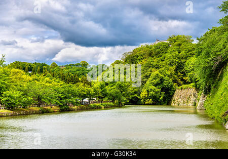 Graben zur Burg Himeji in Japan Stockfoto