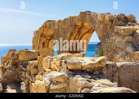 Alte griechische Bögen Ruine Stadt Kourion in der Nähe von Limassol, Zypern Stockfoto