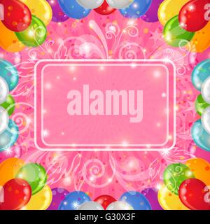 Urlaub-Hintergrund mit Luftballons Stock Vektor