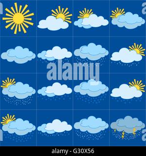 Eingestellten Wettersymbole Stock Vektor