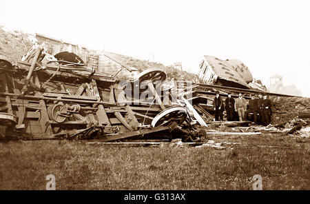 Lancashire und Yorkshire Railway' Unfall (Standort unbekannt) - viktorianische Zeit Stockfoto