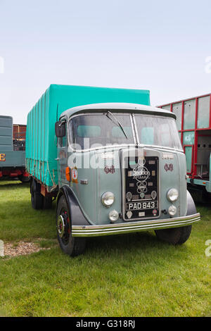 Restaurierter klassischer Seddon Diesel Truck bei der Royal Bath and West Show, Shepton Mallet, Somerset. England, Großbritannien Stockfoto