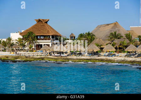 Visitor Center und shopping am Cruise ship Terminal bei Costa Maya, Mexiko Stockfoto