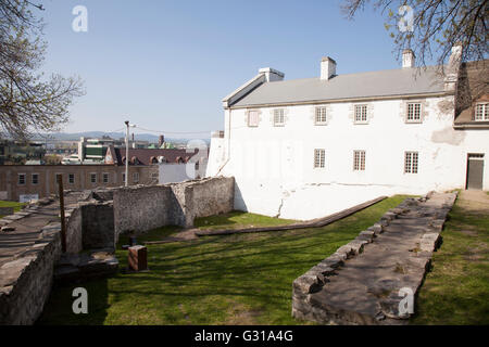 QUEBEC CITY - 23. Mai 2016: Befindet sich in der Nähe von Saint-Jean-Tor, im Herzen des alten Québec, Artillerie-Park zeugt von der Im Stockfoto