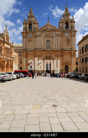 St. Pauls Cathedral, Mdina Stockfoto