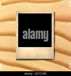 Alten Stil Foto auf dem Hintergrund der Meeressand Stockfoto