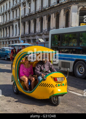 Cocotaxis, Havanna, Kuba, Mittelamerika Stockfoto