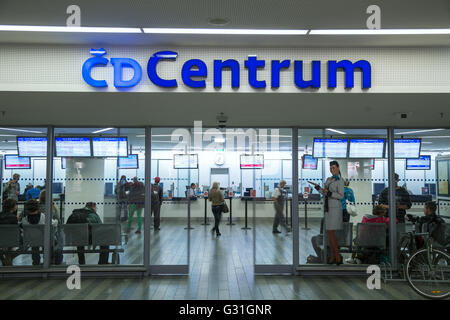 Prag, Tschechische Republik, CD Centrum in Prag Hauptbahnhof Stockfoto