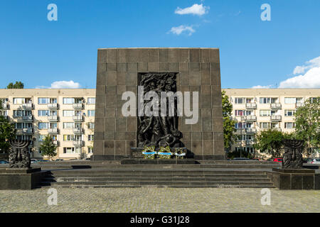 Warschau, Polen, das Denkmal für die Ghetto-Helden Stockfoto