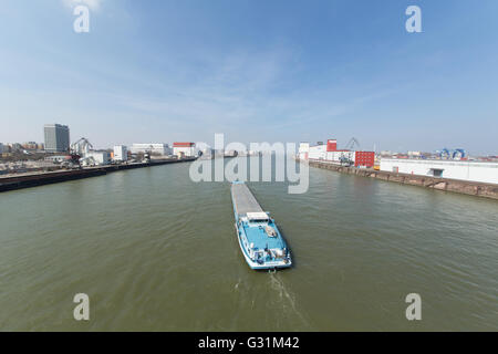 Ludwigshafen, Deutschland, Blick auf den Rhein Stockfoto
