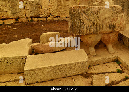 Tempel von Tarxien, Malta Stockfoto