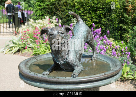 Hund-Skulptur von Sylvia Gilley im Hyde Park, City of Westminster, London, England, Vereinigtes Königreich Stockfoto