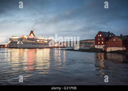 Thornhaven, Dänemark, Fähre Smyril Line im Hafen Stockfoto