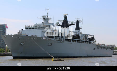 HMS Bulwark abgebildet in Greenwich in London im Jahr 2016 Stockfoto