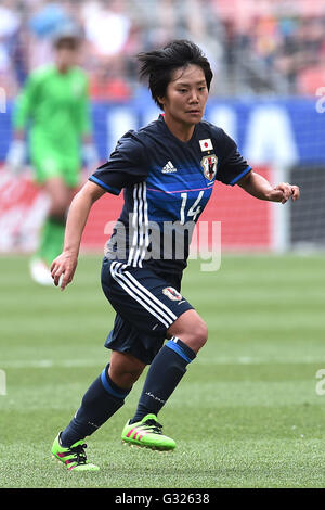 Cleveland, Ohio, USA. 5. Juni 2016. Yu Nakasato (JPN) Fußball: Frauen Internationale Freundschaftsspiele match zwischen USA 2-0 Japan FirstEnergy Stadium in Cleveland, Ohio, Vereinigte Staaten von Amerika. © AFLO/Alamy Live-Nachrichten Stockfoto