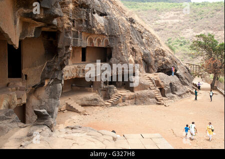 Das Bild von Bhaja Höhlen in Lonavala Maharashtra, Indien Stockfoto