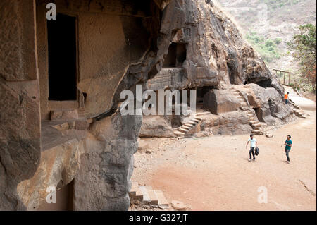 Das Bild von Bhaja Höhlen in Lonavala Maharashtra, Indien Stockfoto