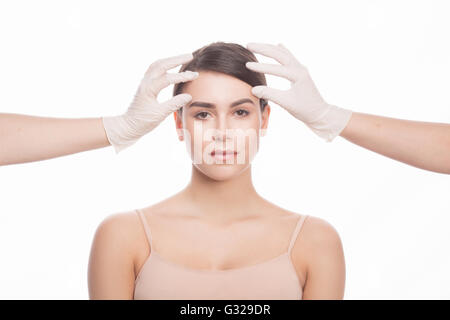 Prüfung Gesicht Konzept Stockfoto