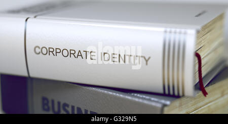 Buchtitel der Corporate Identity. Stockfoto