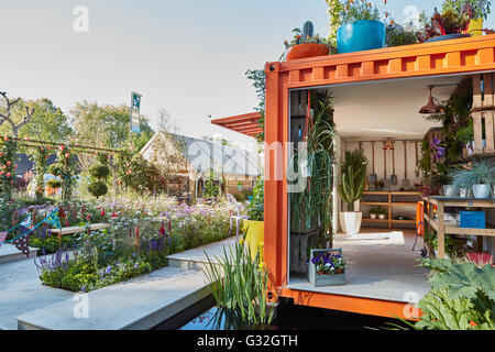Chelsea Flower Show 2016 Ann-Marie Powell die Begrünung Grey Britain Garten Stockfoto