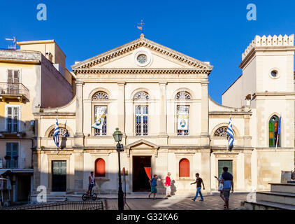 Kathedrale von St. Jakob und St. Christophorus, Rathausplatz, Altstadt von Korfu, Insel Korfu, Griechenland Stockfoto