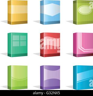 Software-Boxen, Ebook Cover Designs Stock Vektor