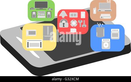 Vernetztes Zuhause Stock Vektor