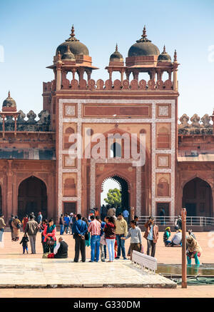 Fatehpur Sikri Moschee, Jami Masjid, UNESCO-Weltkulturerbe, Agra, Uttar Pradesh, Indien, Asien Stockfoto