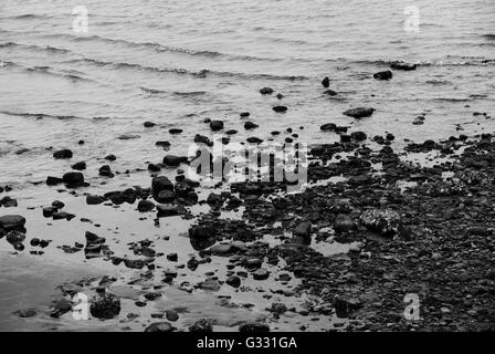 Cluster von Felsen am Ufer Meeres in Aoshima (Kyushu, Japan) Stockfoto