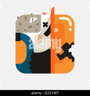 Arbeiter-Avatar-Bild. Trendige Symbol im flachen Stil. Stock Vektor
